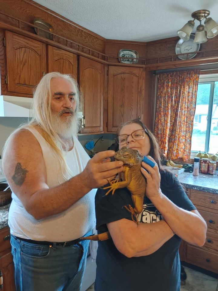 Eden's Reptiles family with iguana